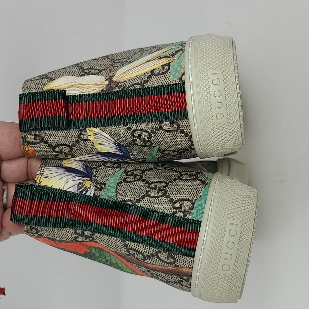 Gucci Unisex Coated Canvas High Top Sneaker Men's Size 5 G Women 9 - Picture 5 of 10